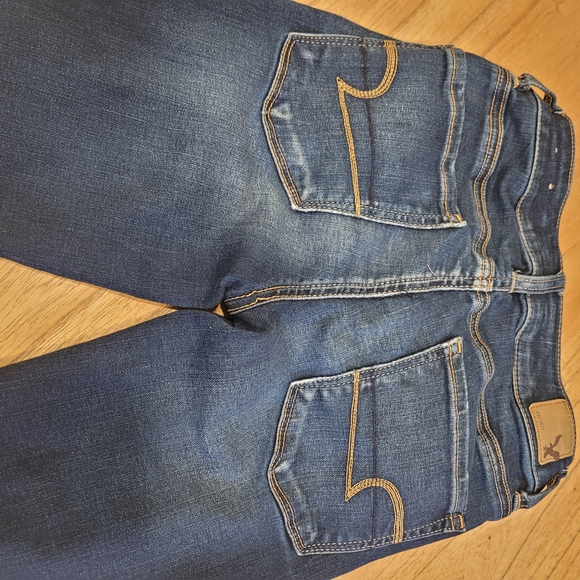 American Eagle Outfitters Blue Skinny Fit Jeans High Rise Short Stretch - Picture 8 of 8